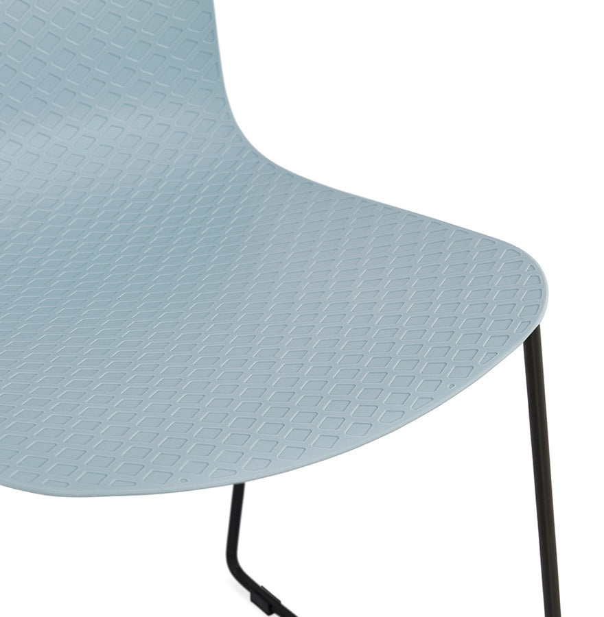 Aurelia | Luxe blauwe stoel met zwart metalen poten-OfficeKing