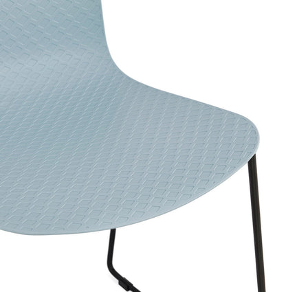 Aurelia | Luxe blauwe stoel met zwart metalen poten-OfficeKing