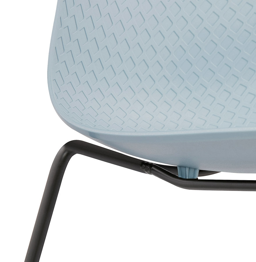 Aurelia | Luxe blauwe stoel met zwart metalen poten-OfficeKing