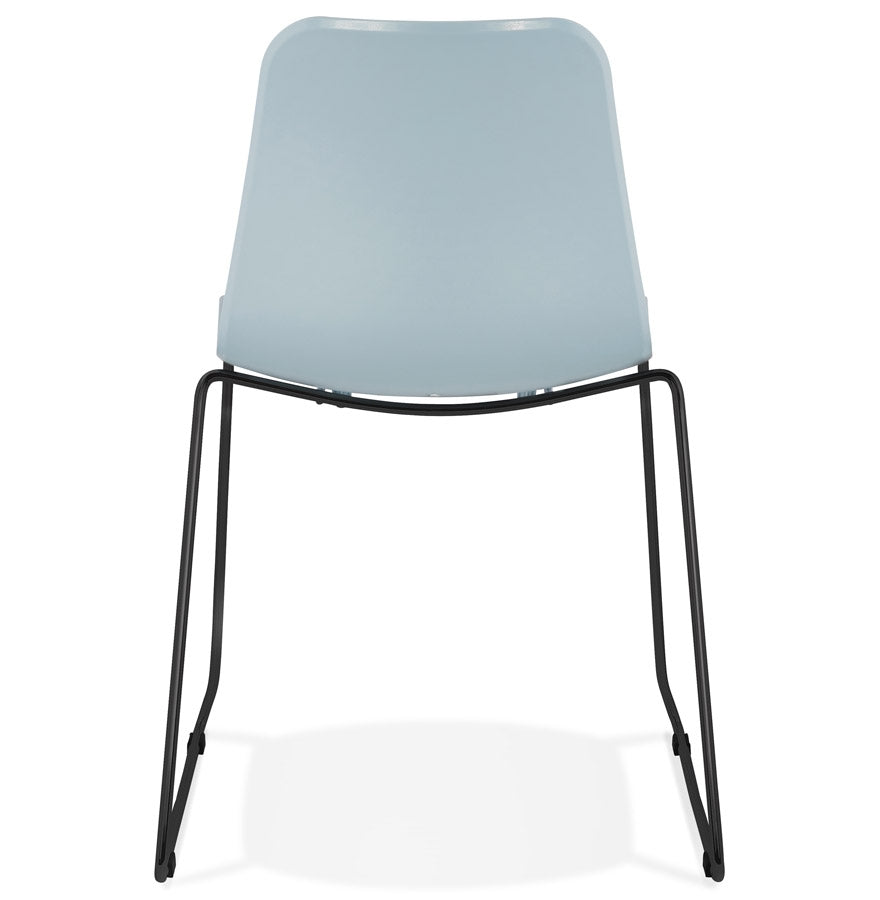 Aurelia | Luxe blauwe stoel met zwart metalen poten-OfficeKing