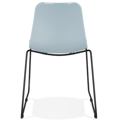 Aurelia | Luxe blauwe stoel met zwart metalen poten-OfficeKing