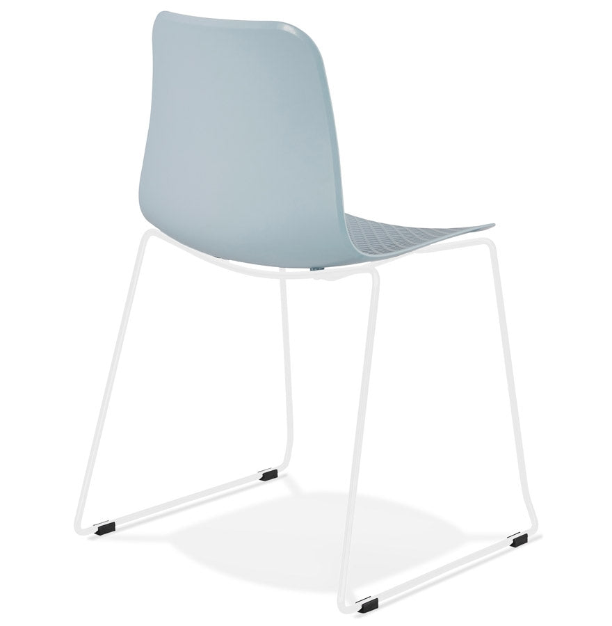 Alurea | Luxe blauwe stoel met elegante metalen poten-OfficeKing