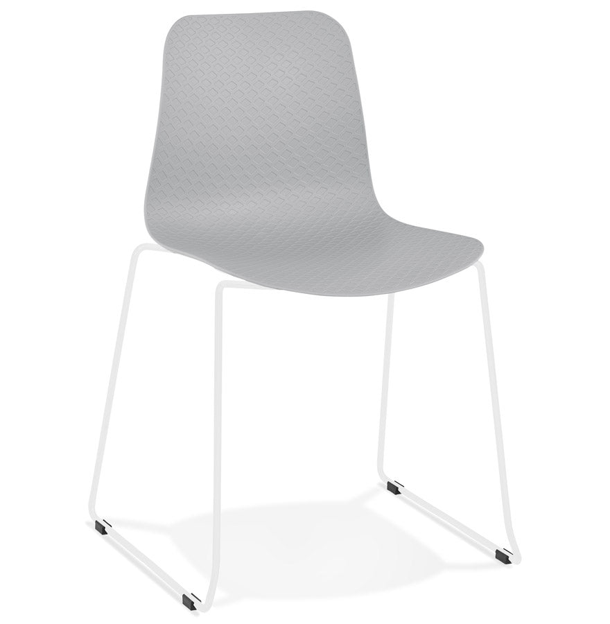 Vistara | Luxe grijze stoel met elegante metalen poten-OfficeKing