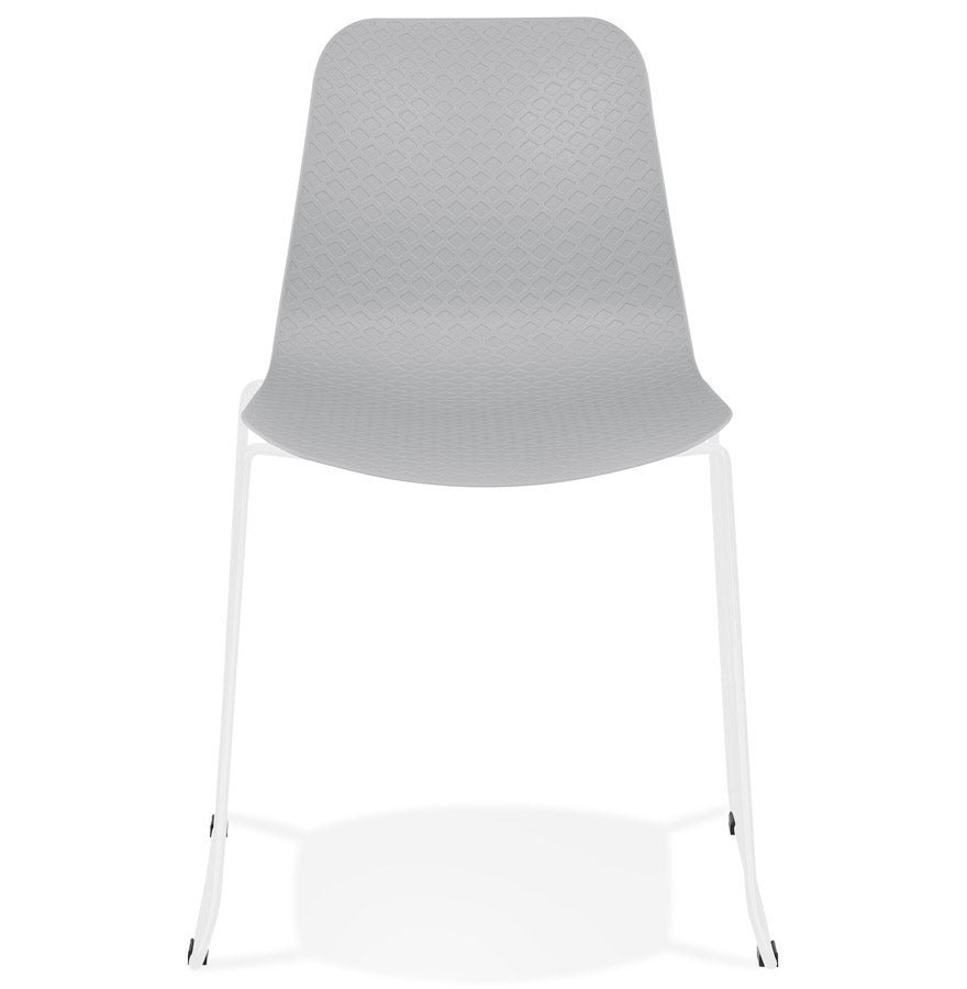 Vistara | Luxe grijze stoel met elegante metalen poten-OfficeKing