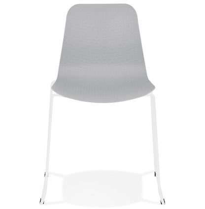 Vistara | Luxe grijze stoel met elegante metalen poten-OfficeKing