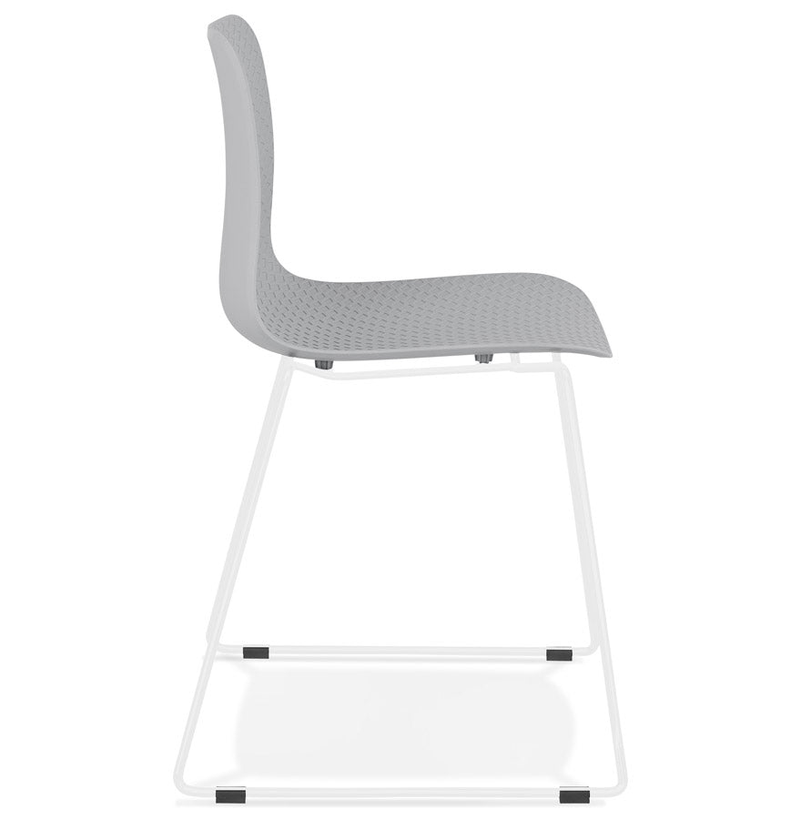 Vistara | Luxe grijze stoel met elegante metalen poten-OfficeKing