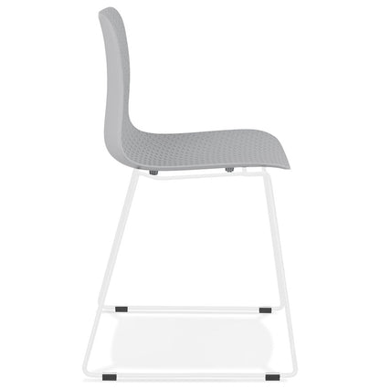 Vistara | Luxe grijze stoel met elegante metalen poten-OfficeKing