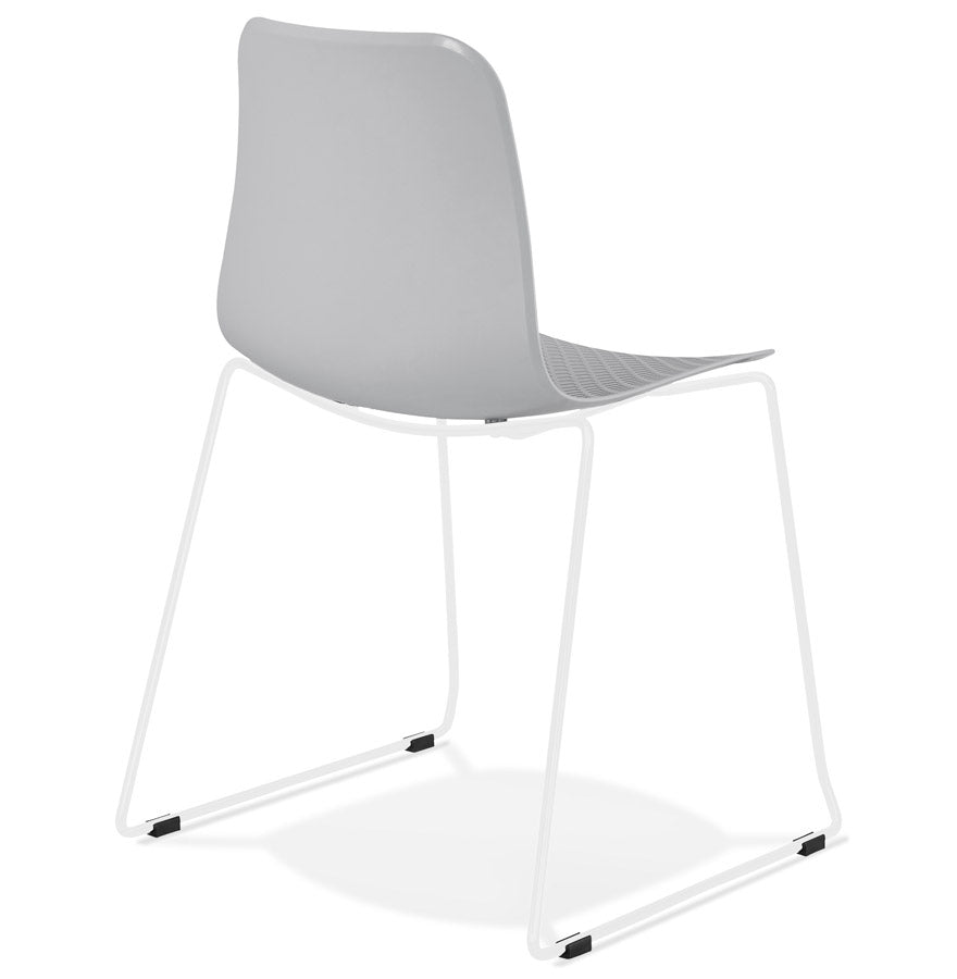 Vistara | Luxe grijze stoel met elegante metalen poten-OfficeKing