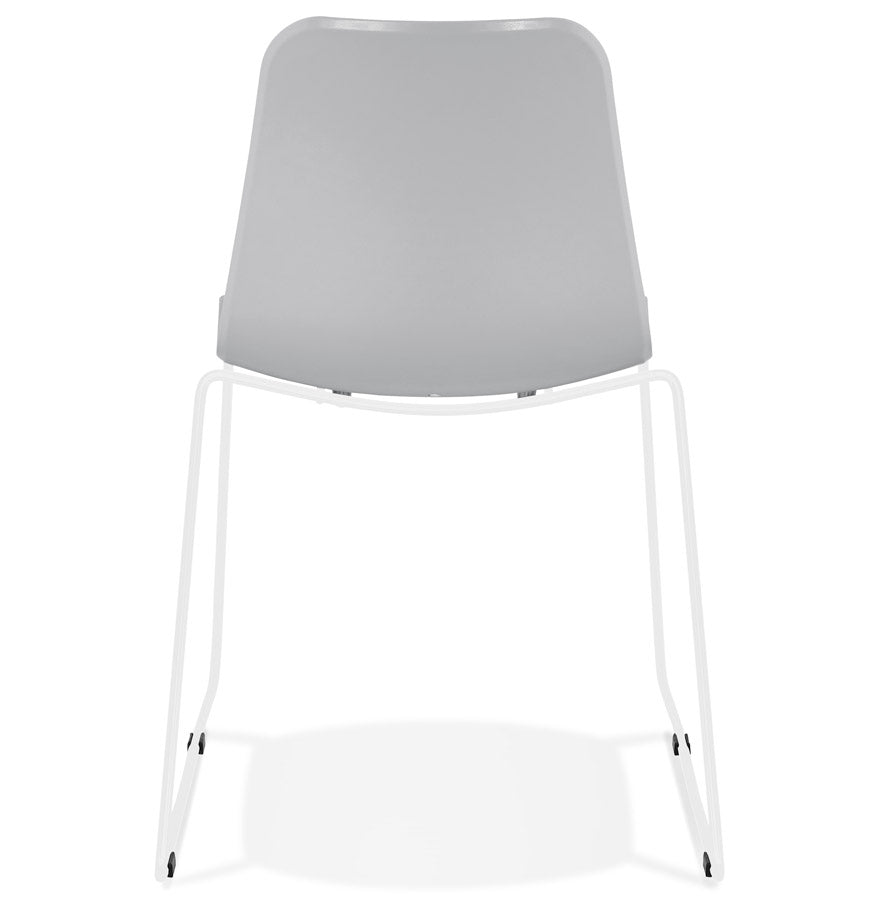 Vistara | Luxe grijze stoel met elegante metalen poten-OfficeKing