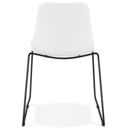 Vitraza | Luxe witte stoel met zwarte metalen poten-OfficeKing