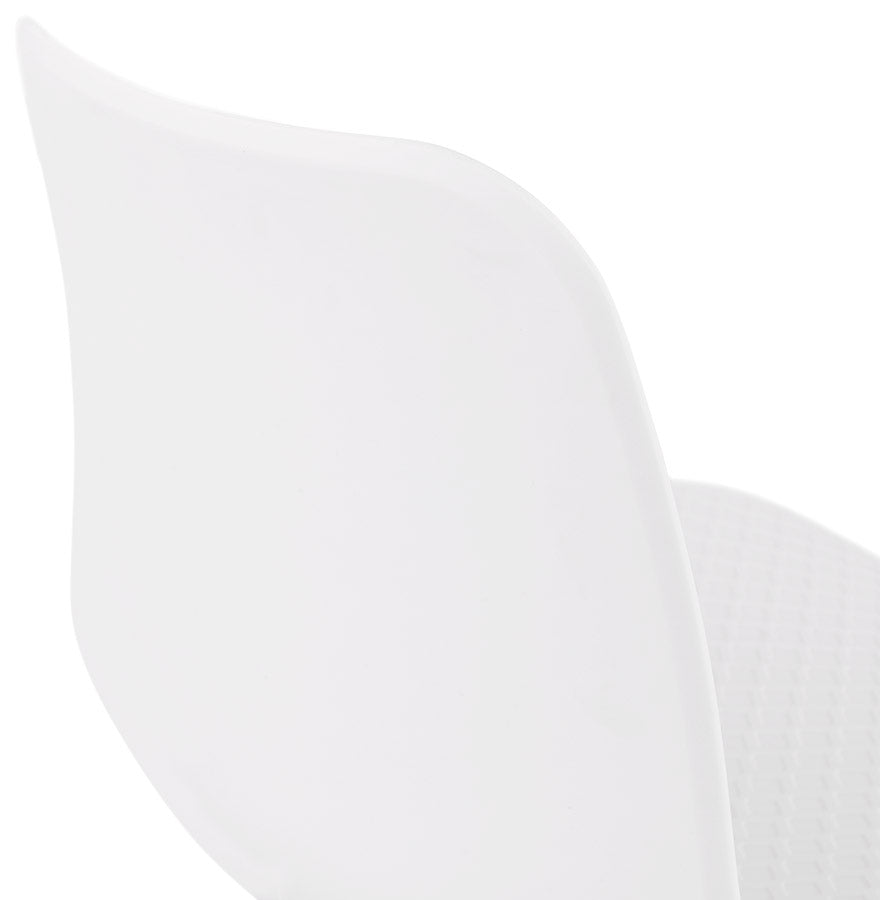 Alurea | Elegante witte stoel met metalen poten-OfficeKing