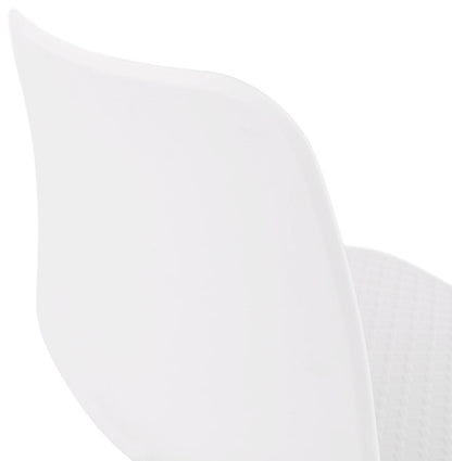 Alurea | Elegante witte stoel met metalen poten-OfficeKing
