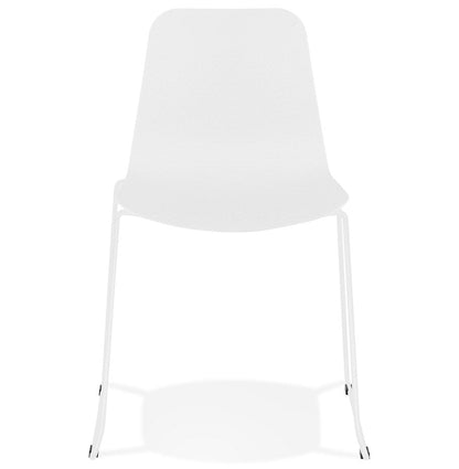 Alurea | Elegante witte stoel met metalen poten-OfficeKing