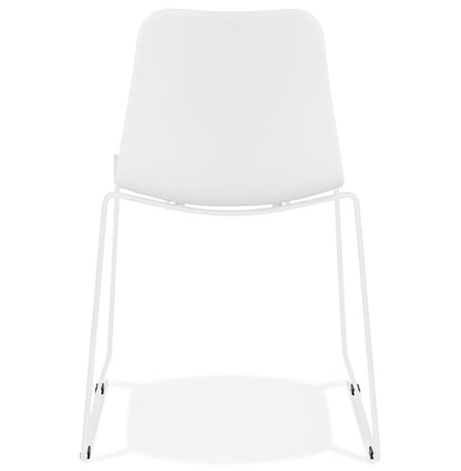 Alurea | Elegante witte stoel met metalen poten-OfficeKing