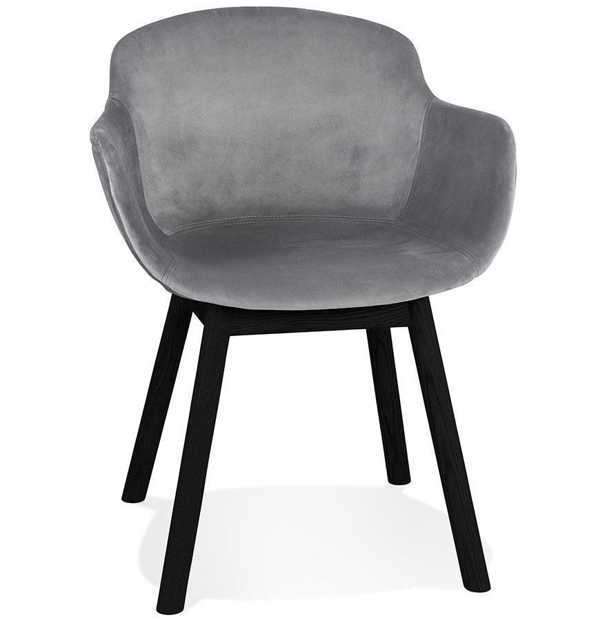 Velora | Luxe fluwelen stoel met armleuningen - elegant en comfortabel