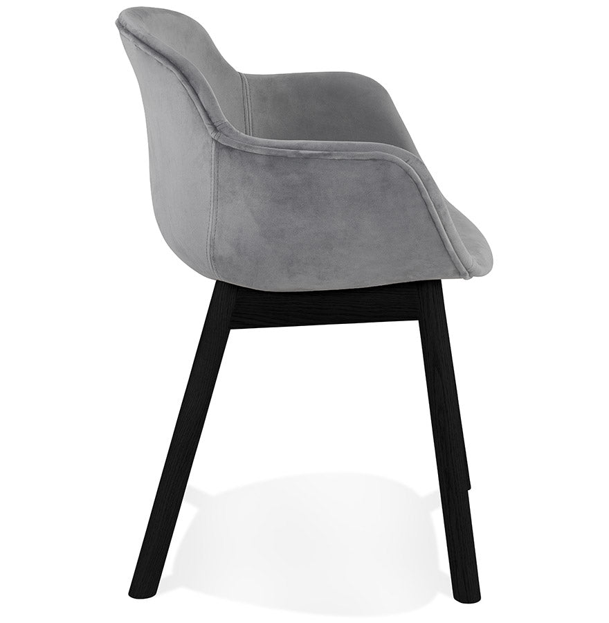 Velora | Luxe fluwelen stoel met armleuningen - elegant en comfortabel