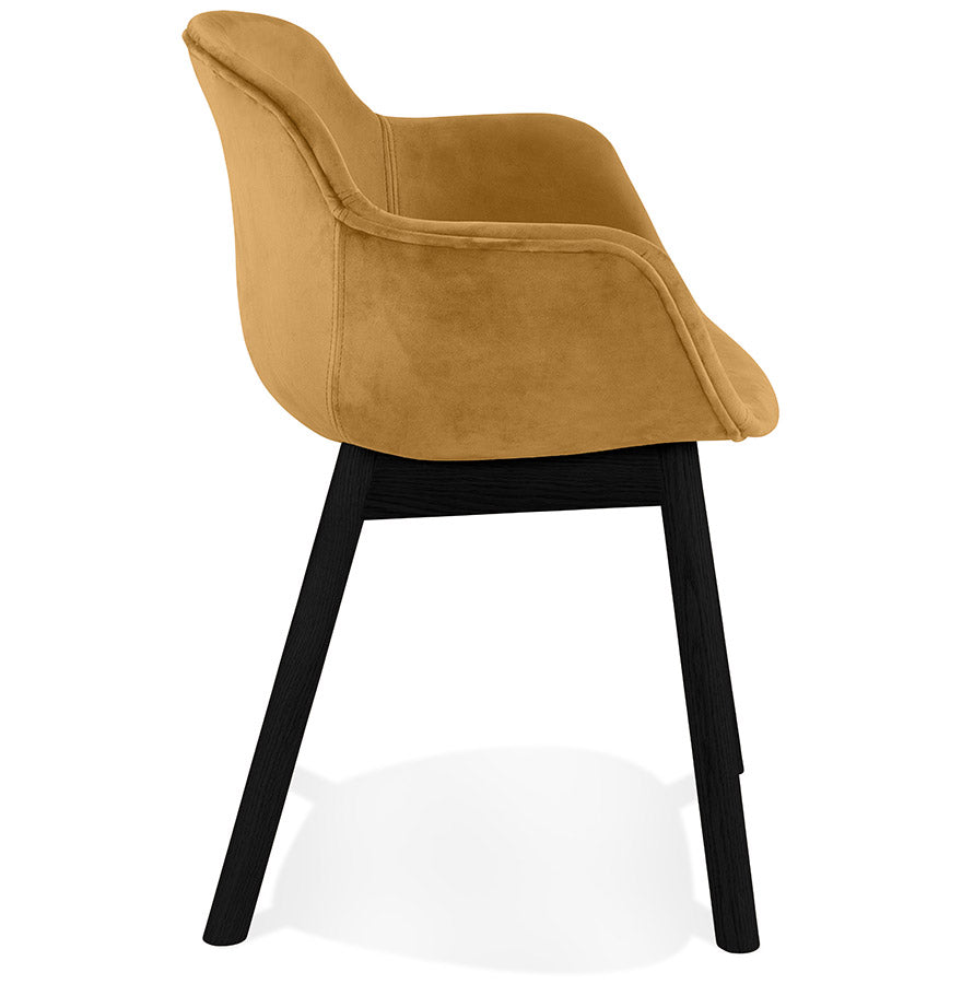 Veloria | Luxe fluwelen stoel met armleuningen - elegant en comfortabel