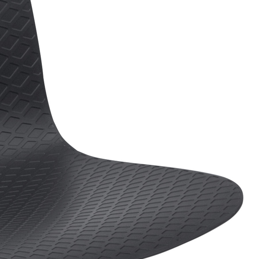 Vistara | Designstoel in zwart - industriële flair met metalen voet-OfficeKing