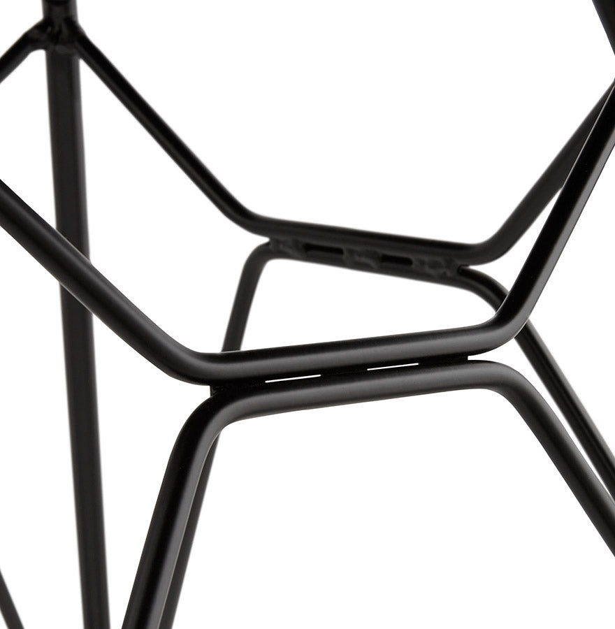 Vistara | Designstoel in zwart - industriële flair met metalen voet-OfficeKing