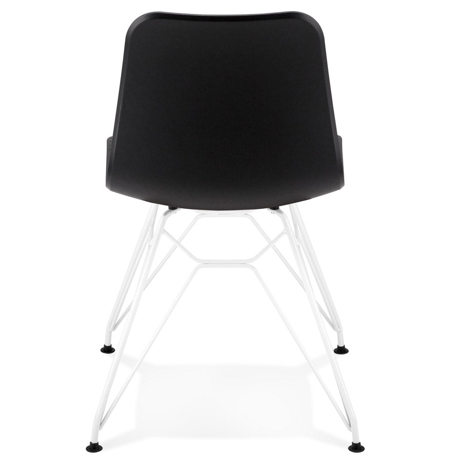 Nerova | Luxe zwart-witte stoel met metalen voet-OfficeKing