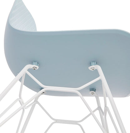Aurelia | Luxe blauwe fauteuil met metalen voet - modern design-OfficeKing