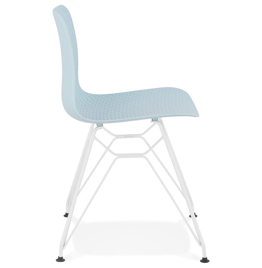 Aurelia | Luxe blauwe fauteuil met metalen voet - modern design-OfficeKing