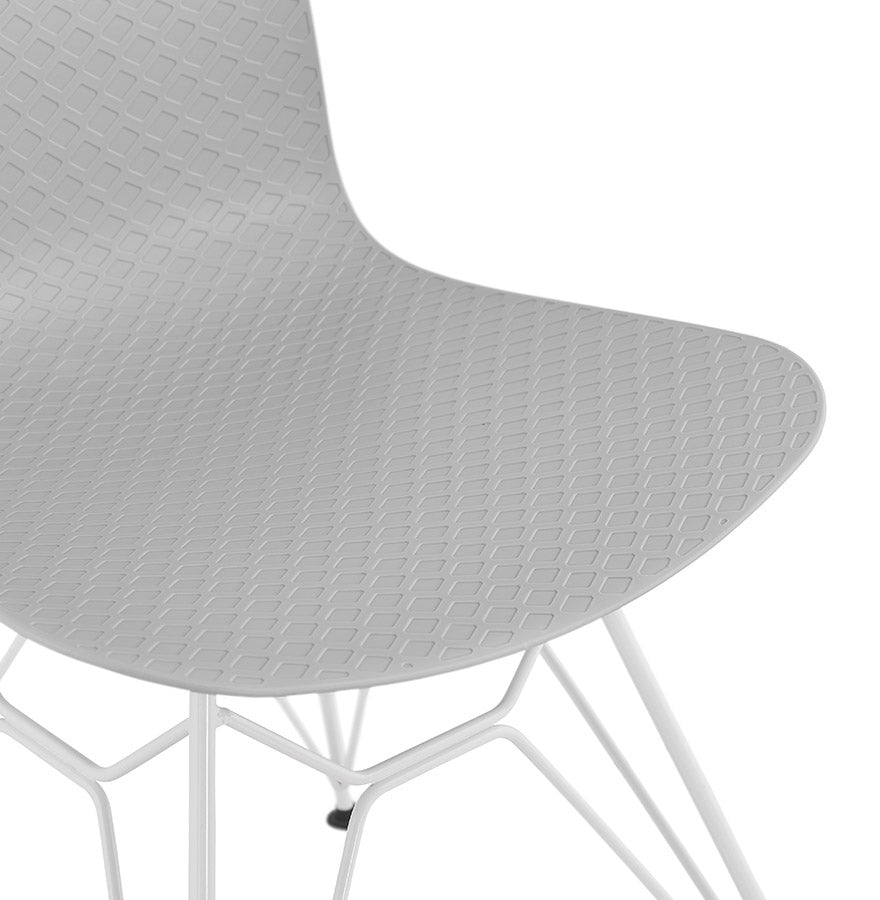 Gavira | Luxe grijze stoel met metalen voet – stijlvol en modern-OfficeKing