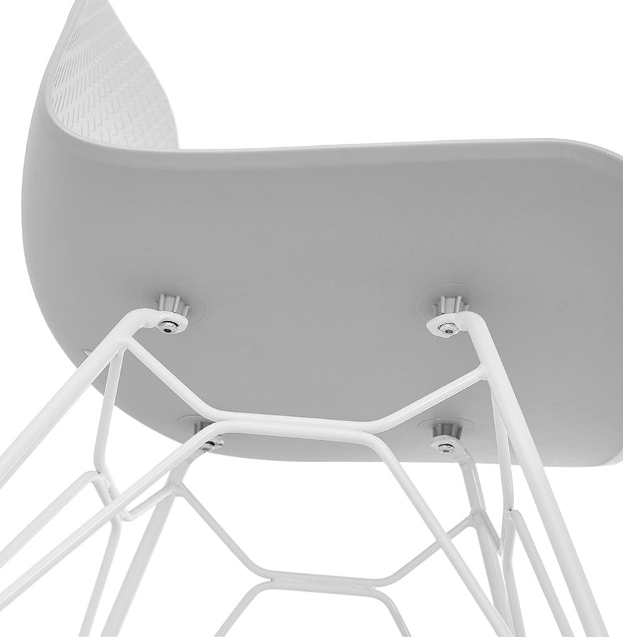 Gavira | Luxe grijze stoel met metalen voet – stijlvol en modern-OfficeKing