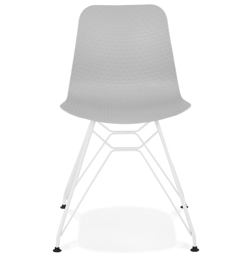 Gavira | Luxe grijze stoel met metalen voet – stijlvol en modern-OfficeKing