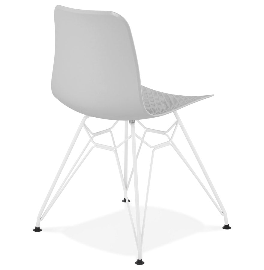Gavira | Luxe grijze stoel met metalen voet – stijlvol en modern-OfficeKing