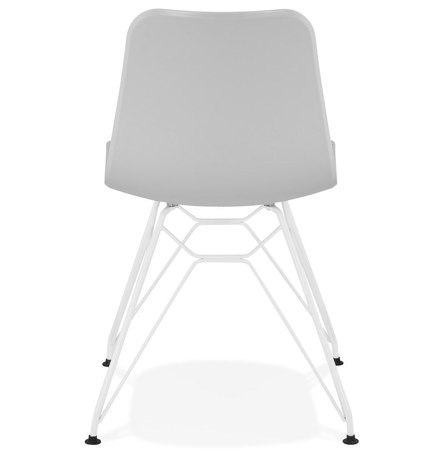 Gavira | Luxe grijze stoel met metalen voet – stijlvol en modern-OfficeKing