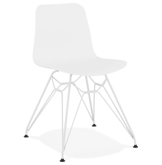 Vistara | Luxe witte stoel met metalen voet – modern design-OfficeKing