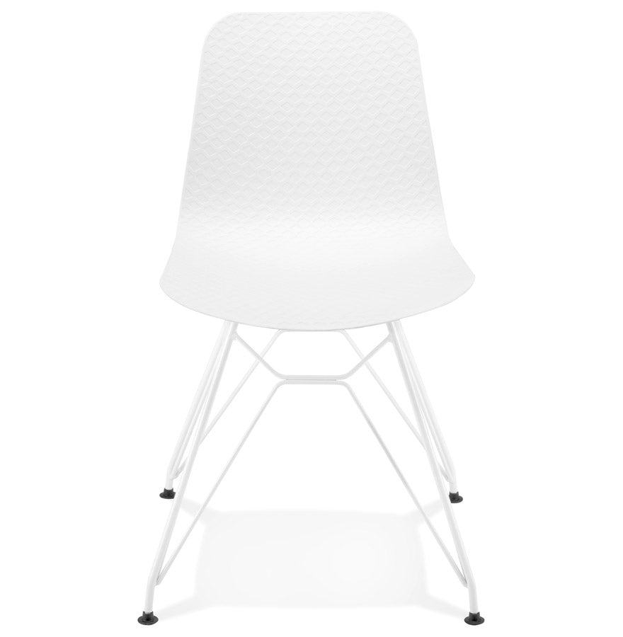 Vistara | Luxe witte stoel met metalen voet – modern design-OfficeKing