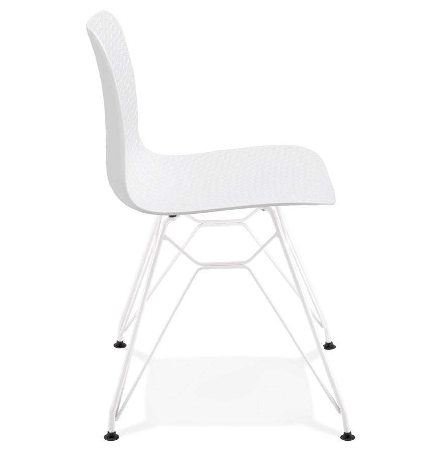 Vistara | Luxe witte stoel met metalen voet – modern design-OfficeKing