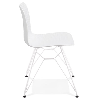 Vistara | Luxe witte stoel met metalen voet – modern design-OfficeKing