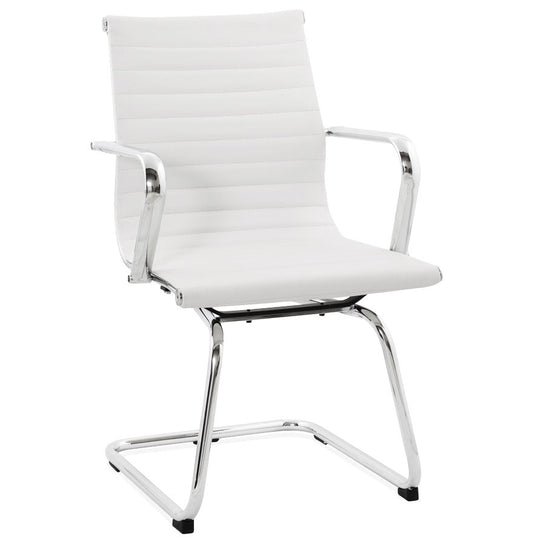 Luxeo | Elegante Bürostuhl – zeitloses Design in Weiß-OfficeKing