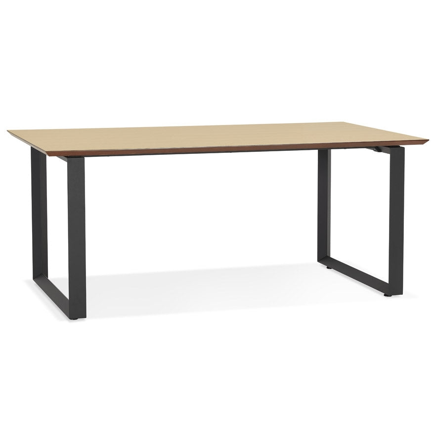 Alvoria | Elegantes Direktorialbüro – Naturholz & Metall – 180x90 cm-OfficeKing
