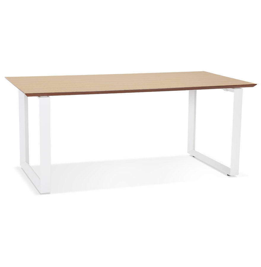 Gimara | Elegantes Büro mit natürlichem Holz und modernem Metall – 180x90 cm-OfficeKing