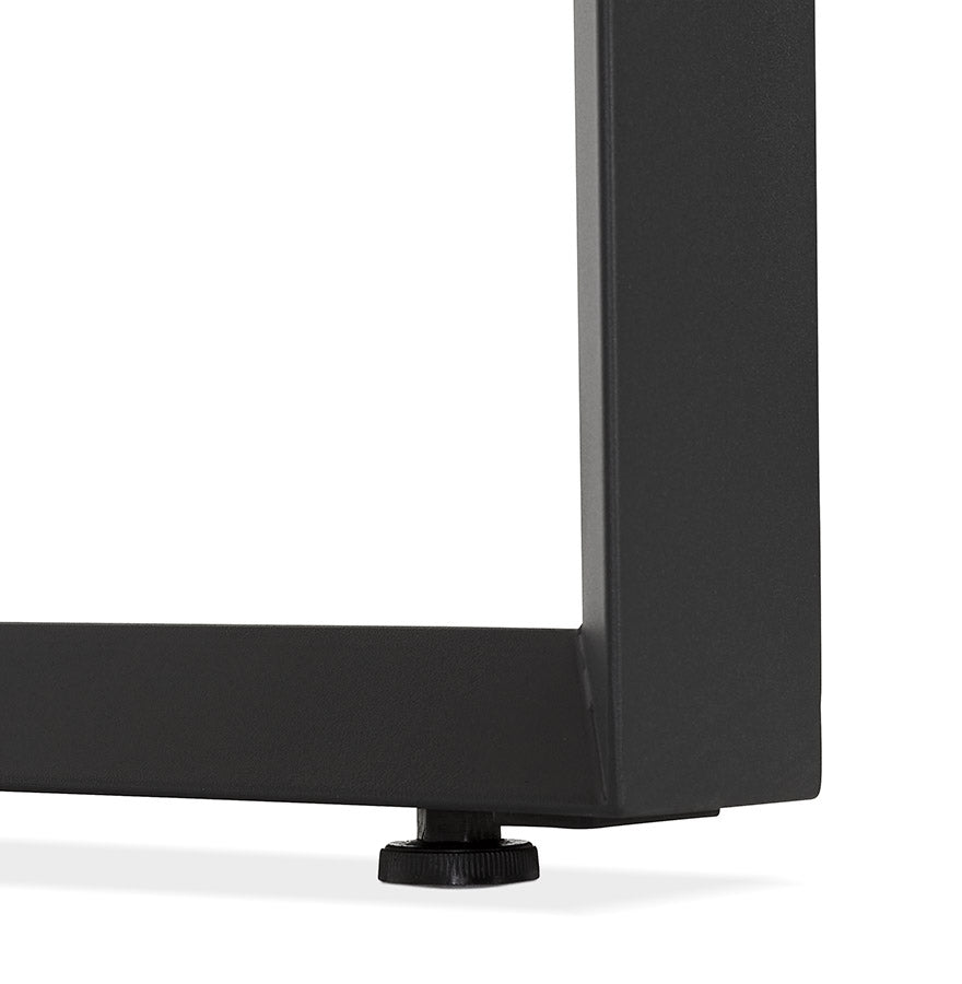 Gimora | Luxe bureau met notenhout en zwart metaal - 180x90 cm