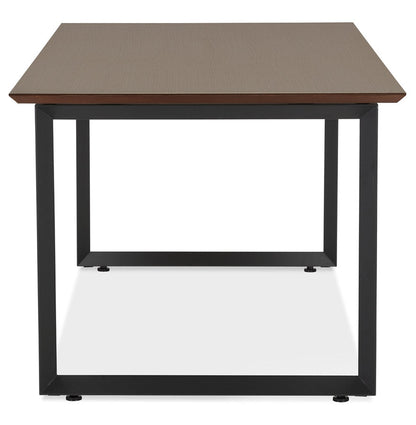 Gimora | Luxe bureau met notenhout en zwart metaal - 180x90 cm-OfficeKing