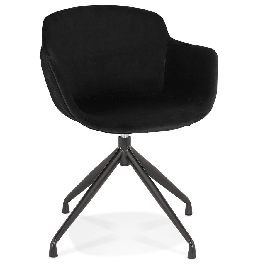 Veloria | Luxe fauteuil met armleuningen - elegant zwart velours