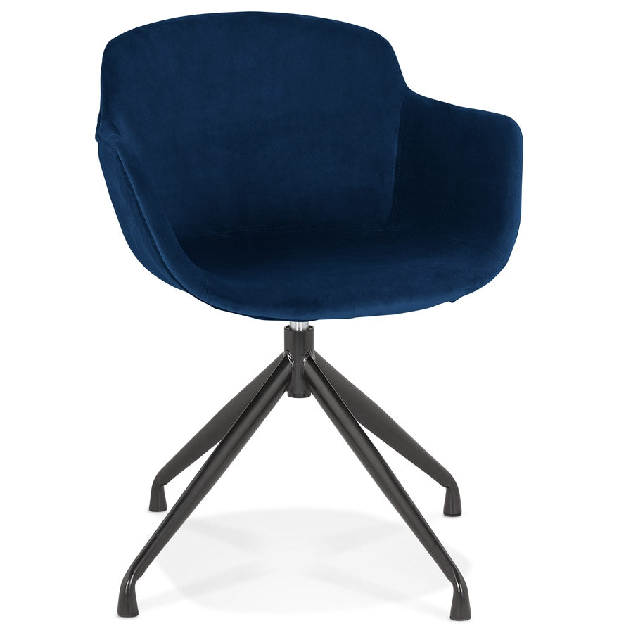 Veloria | Luxe fauteuil met armleuningen – stijlvol blauw velours