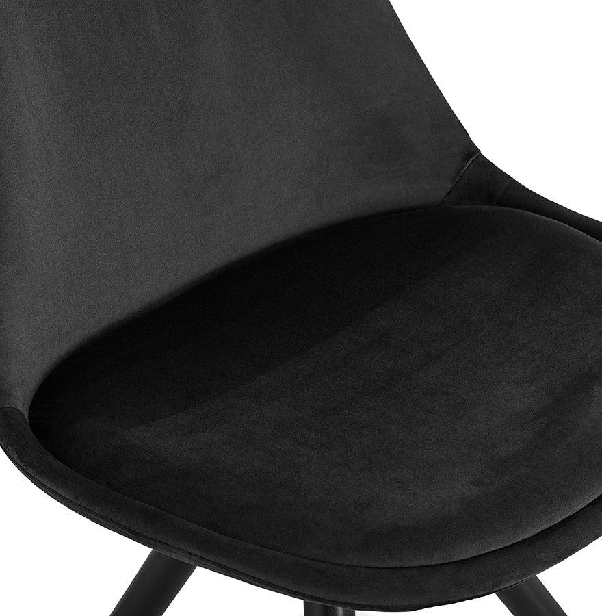 Veloria | Luxe fauteuil in zwart fluweel – elegant en comfortabel