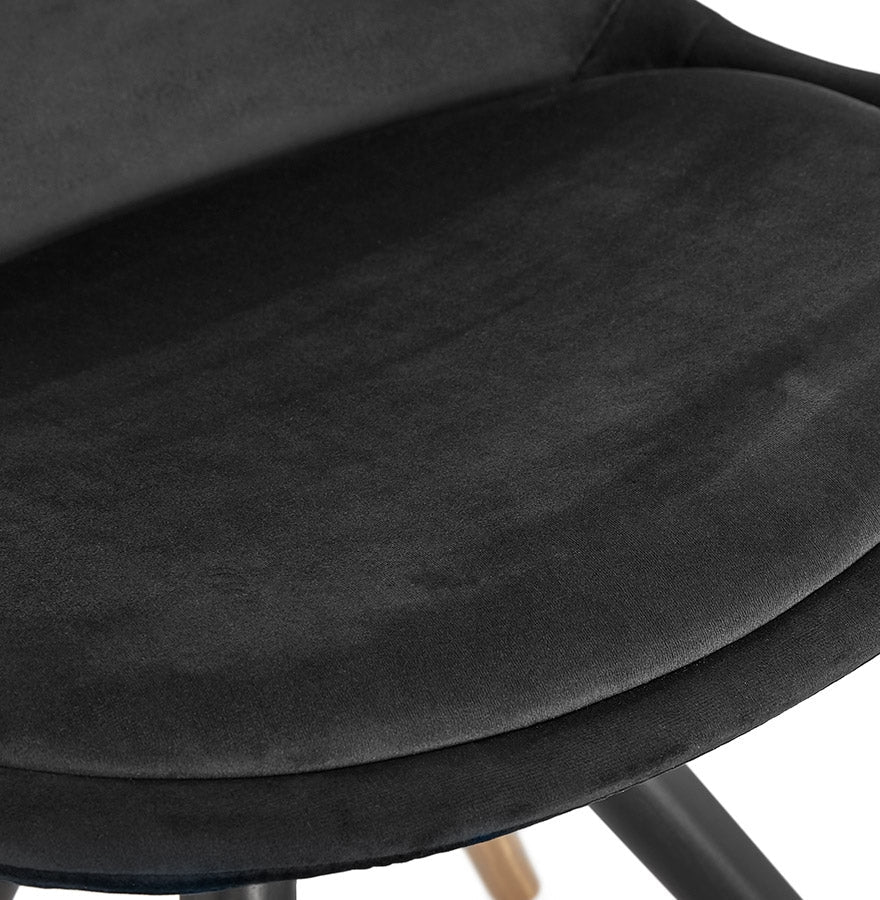 Veloria | Luxe fauteuil in zwart fluweel – elegant en comfortabel