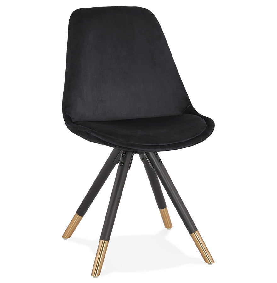 Veloria | Luxe fauteuil in zwart fluweel – elegant en comfortabel