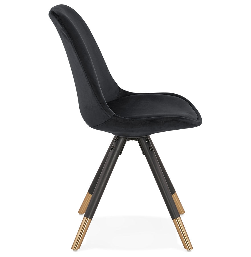 Veloria | Luxe fauteuil in zwart fluweel – elegant en comfortabel