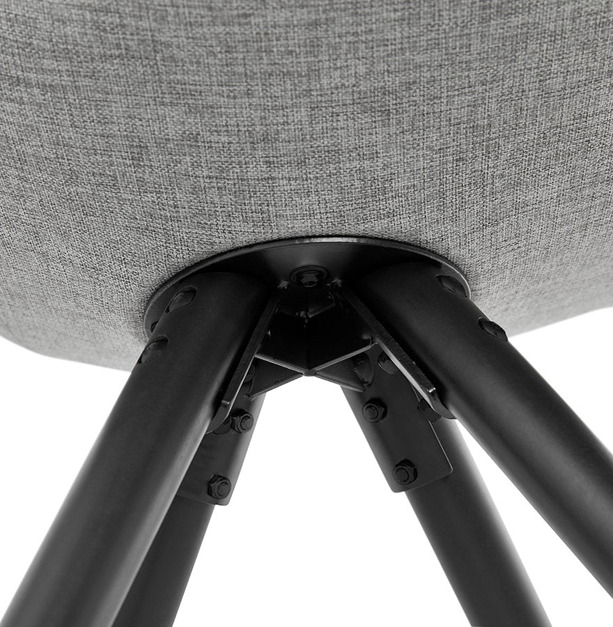 Gravitas | Luxe grijze stoel met zwarte poten – modern design-OfficeKing