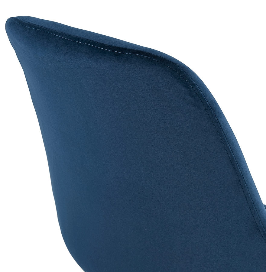Aurelia | Luxe blauwe fauteuil - natuurlijk hout met structuur