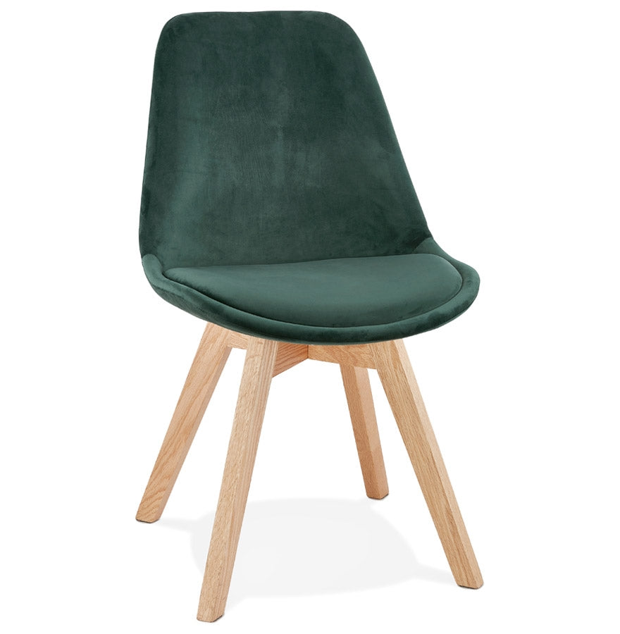 Verdevo | Luxe groene fauteuil – natuurlijk hout – stijlvol design