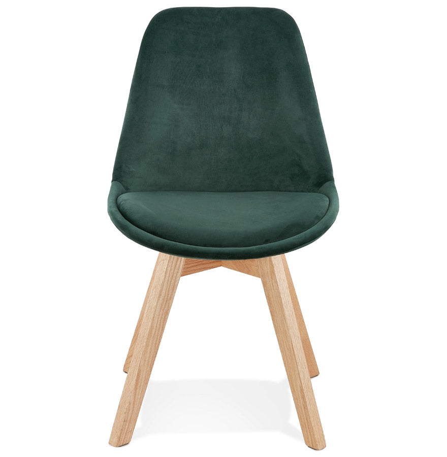 Verdevo | Luxe groene fauteuil – natuurlijk hout – stijlvol design